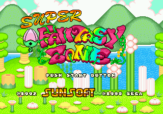 Super Fantasy Zone (Japan) Title Screen